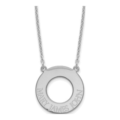 Sterling Silver Personalized 3-Name Circle Necklace