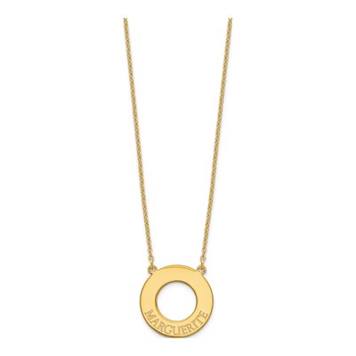 Gold-Plated Sterling Silver Personalized Circle Name Necklace – view 2