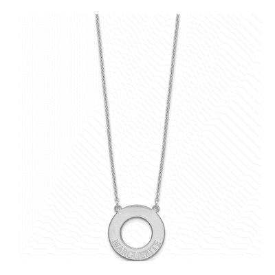Sterling Silver Personalized Name Circle Necklace – view 2