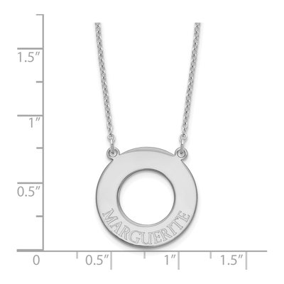 Sterling Silver Personalized Name Circle Necklace – view 3