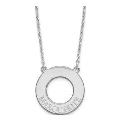 Sterling Silver Personalized Name Circle Necklace