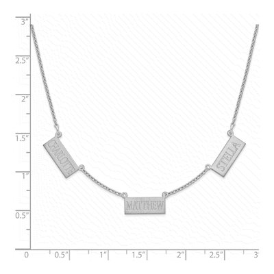 Sterling Silver Personalized Triple Bar Necklace – view 2