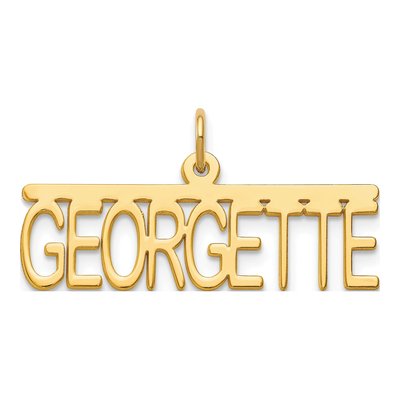 Gold-Plated Sterling Silver Personalized Name Plate Pendant – view 3