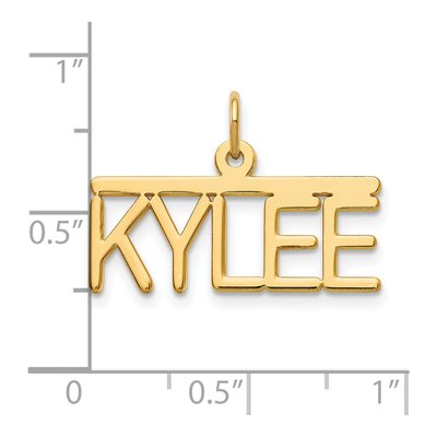 Gold-Plated Sterling Silver Personalized Name Plate Pendant – view 5
