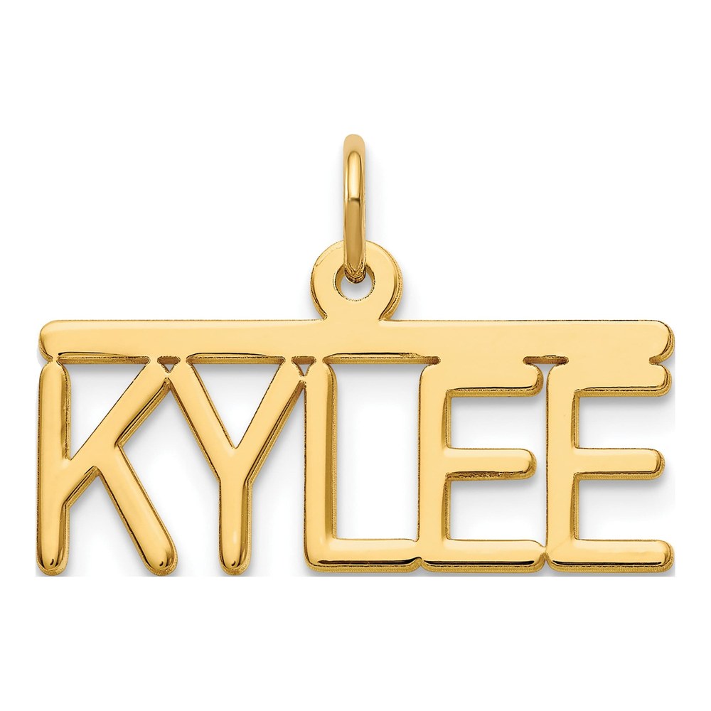 Gold-Plated Sterling Silver Personalized Name Plate Pendant