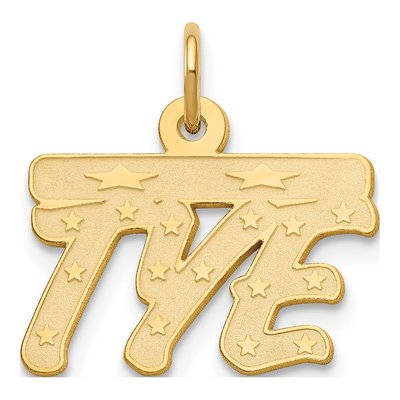 Gold-Plated Sterling Silver Bellamy Font Name Plate Pendant – view 2