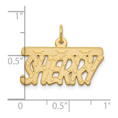 Gold-Plated Sterling Silver Bellamy Font Name Plate Pendant – view 5