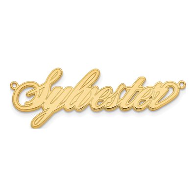 Gold-Plated Sterling Silver Personalized Name Plate Pendant – view 4