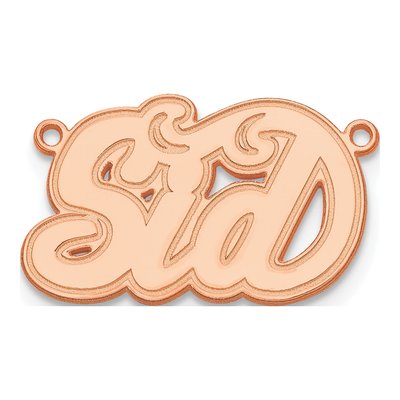 Rose Gold-Plated Sterling Silver Personalized Name Plate Pendant – view 2