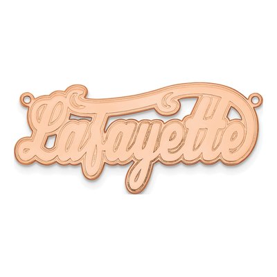 Rose Gold-Plated Sterling Silver Personalized Name Plate Pendant – view 3