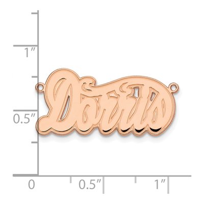 Rose Gold-Plated Sterling Silver Personalized Name Plate Pendant – view 5