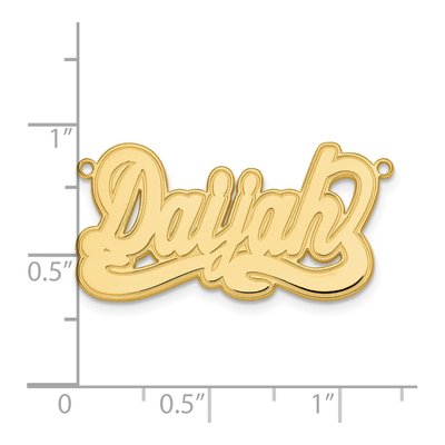 Gold-Plated Sterling Silver Personalized Name Plate Pendant – view 3