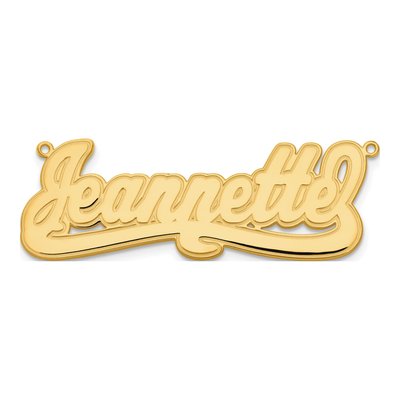 Gold-Plated Sterling Silver Personalized Name Plate Pendant – view 4