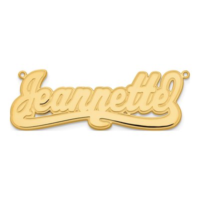 Gold-Plated Sterling Silver Personalized Name Plate Pendant – view 5