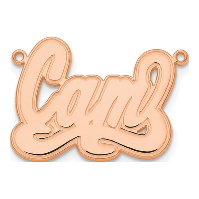 Rose Gold-Plated Sterling Silver Personalized Name Plate Pendant – view 2