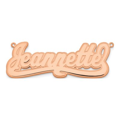 Rose Gold-Plated Sterling Silver Personalized Name Plate Pendant – view 4
