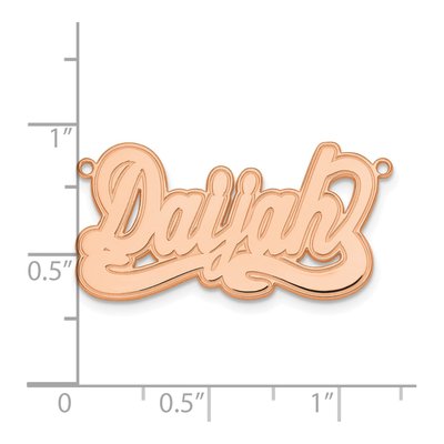 Rose Gold-Plated Sterling Silver Personalized Name Plate Pendant – view 5