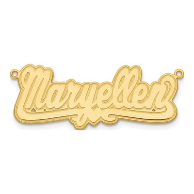 Gold-Plated Sterling Silver Personalized Heart Name Plate Pendant – view 4