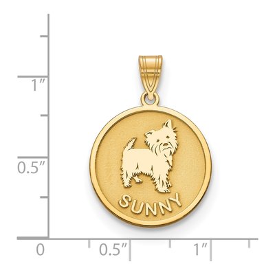Gold-Plated Sterling Silver Personalized Dog Pendant – view 2