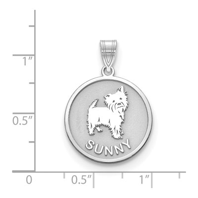 Sterling Silver Personalized Dog Pendant – view 2