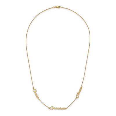 Gold-Plated Sterling Silver Personalized 3-Name Necklace – view 2