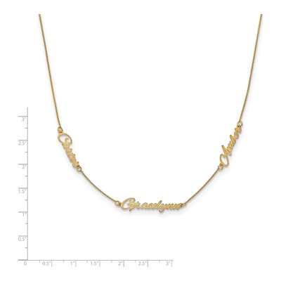 Gold-Plated Sterling Silver Personalized 3-Name Necklace – view 3