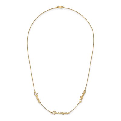 Gold-Plated Sterling Silver Personalized 3-Name Necklace – view 4