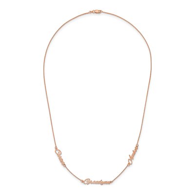 14K Rose Gold 3-Name Necklace – view 2