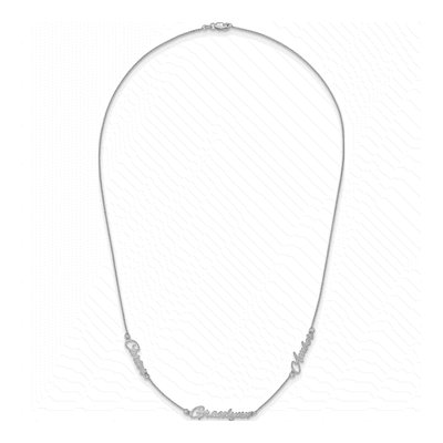 Sterling Silver Personalized 3-Name Necklace – view 2