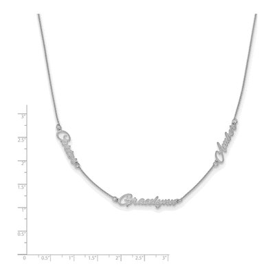 Sterling Silver Personalized 3-Name Necklace – view 3