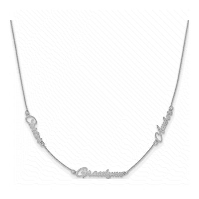 Sterling Silver Personalized 3-Name Necklace