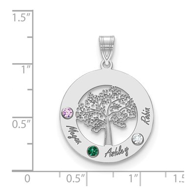 Sterling Silver Personalized Family Tree Pendant – view 3