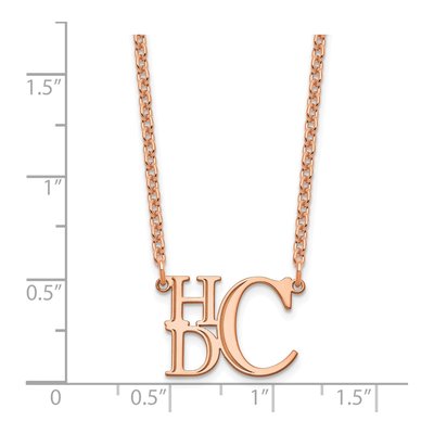 Rose Gold-Plated Sterling Silver Personalized Monogram Necklace – view 2