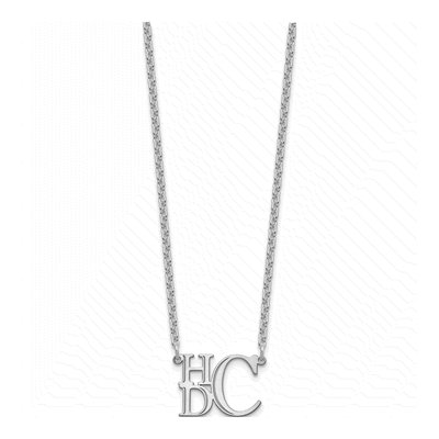 Sterling Silver Personalized Monogram Pendant Necklace – view 2