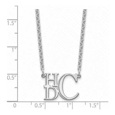 Sterling Silver Personalized Monogram Pendant Necklace – view 3