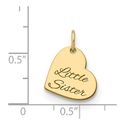 Gold-Plated Sterling Silver Personalized Heart Charm – view 2
