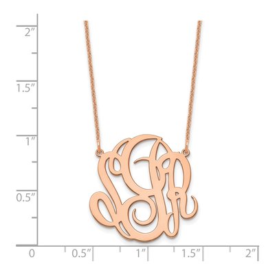14K Rose Gold Personalized Monogram Necklace – view 2