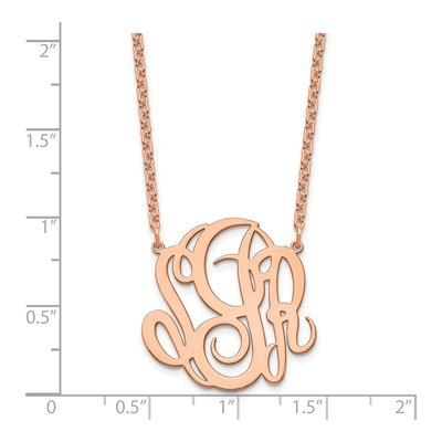 Rose Gold-Plated Sterling Silver Personalized Monogram Necklace – view 2