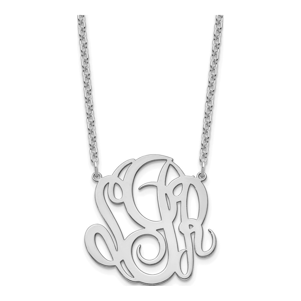 Personalized Sterling Silver Monogram Necklace