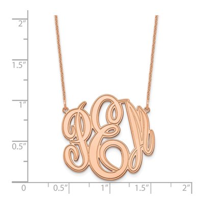 14K Rose Gold Personalized Monogram Necklace – view 2