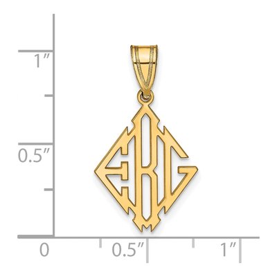 Gold-Plated Sterling Silver Personalized Monogram Pendant – view 3