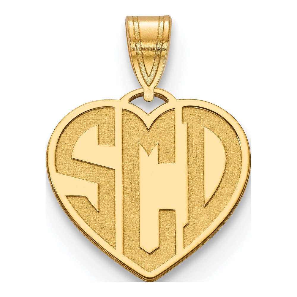 Personalized Monogram Heart Pendant