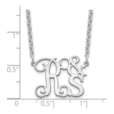 Sterling Silver Personalized Stacked Initials Necklace – view 3