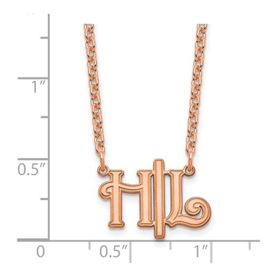 Rose Gold-Plated Sterling Silver Personalized Script Initials Necklace – view 2