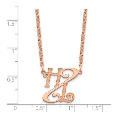 Rose Gold-Plated Sterling Silver Personalized Initials Necklace – view 2