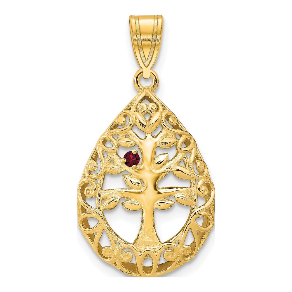 Personalized Tree of Life Birthstone Pendant
