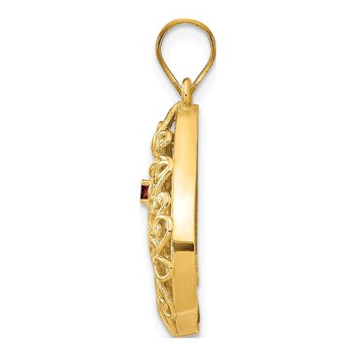 14K Yellow Gold Tree of Life Birthstone Pendant – view 2