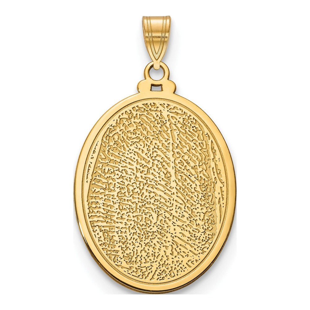 Gold-Plated Sterling Silver Personalized Fingerprint Oval Pendant