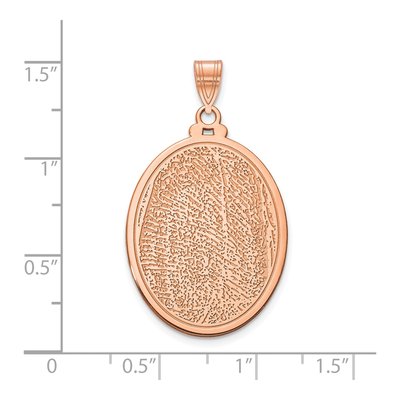14K Rose Gold Personalized Fingerprint Pendant – view 2