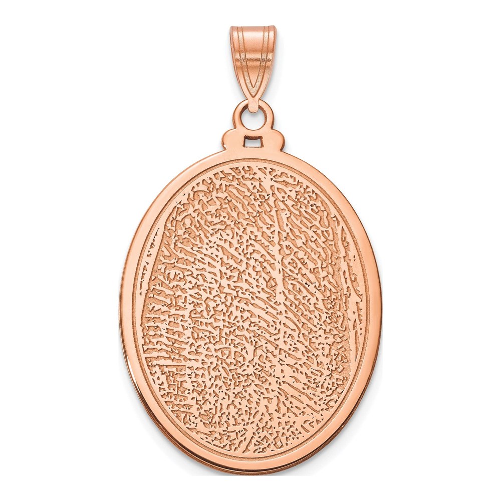 14K Rose Gold Personalized Fingerprint Pendant
